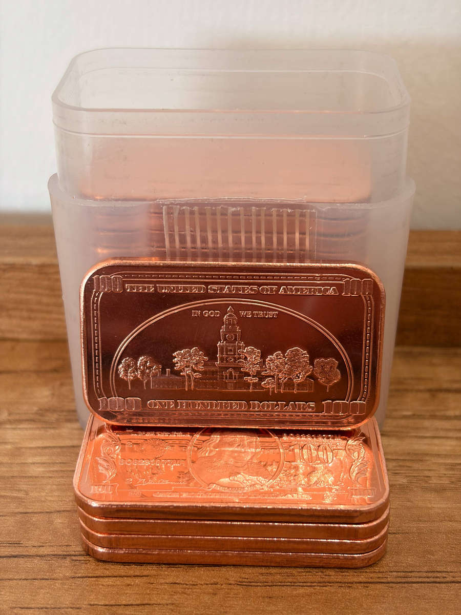 Tube of Copper Bars $100 (20 per tube)