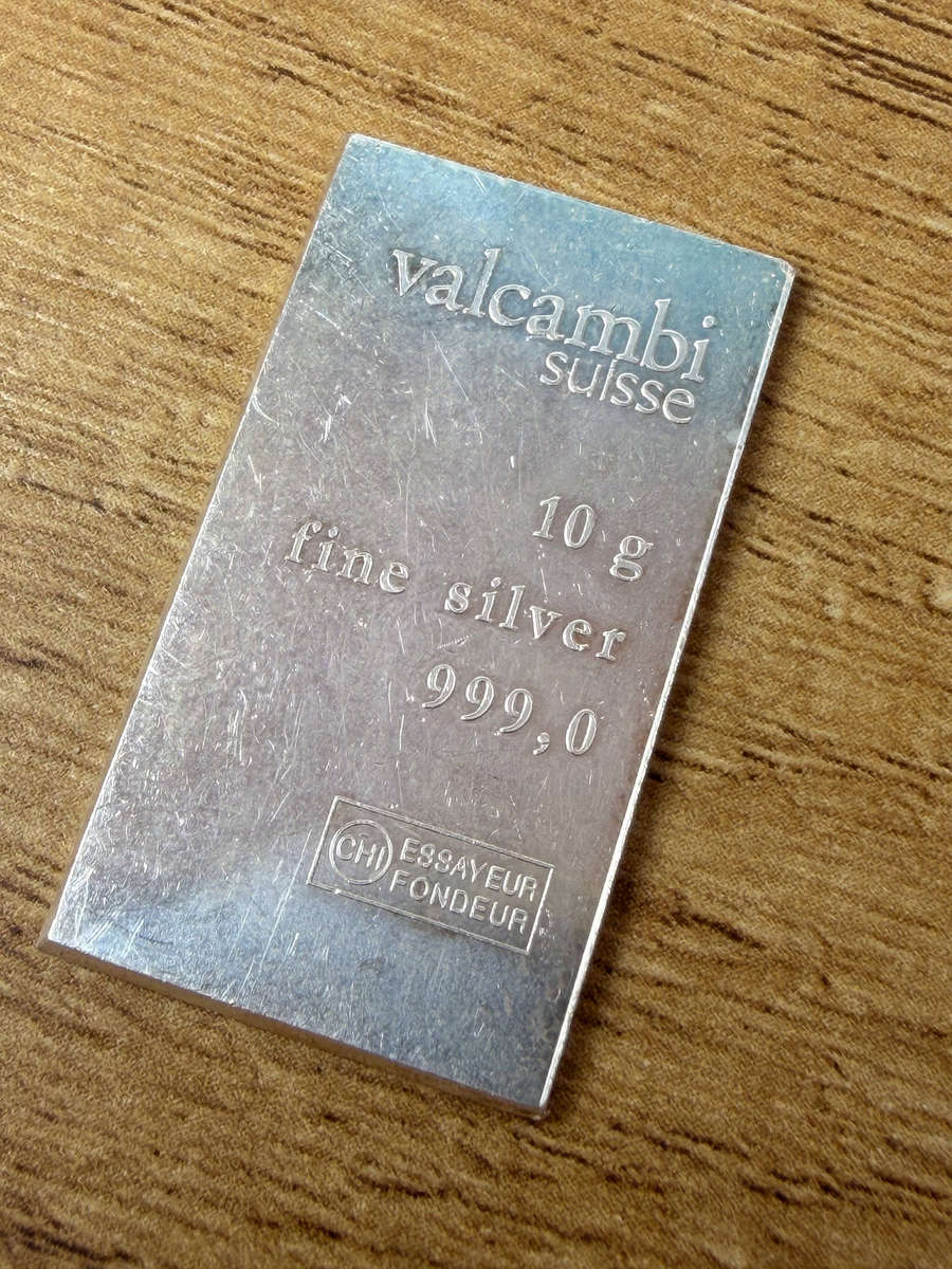 Valcambi Sulsse - 10 Gram Silver Bar