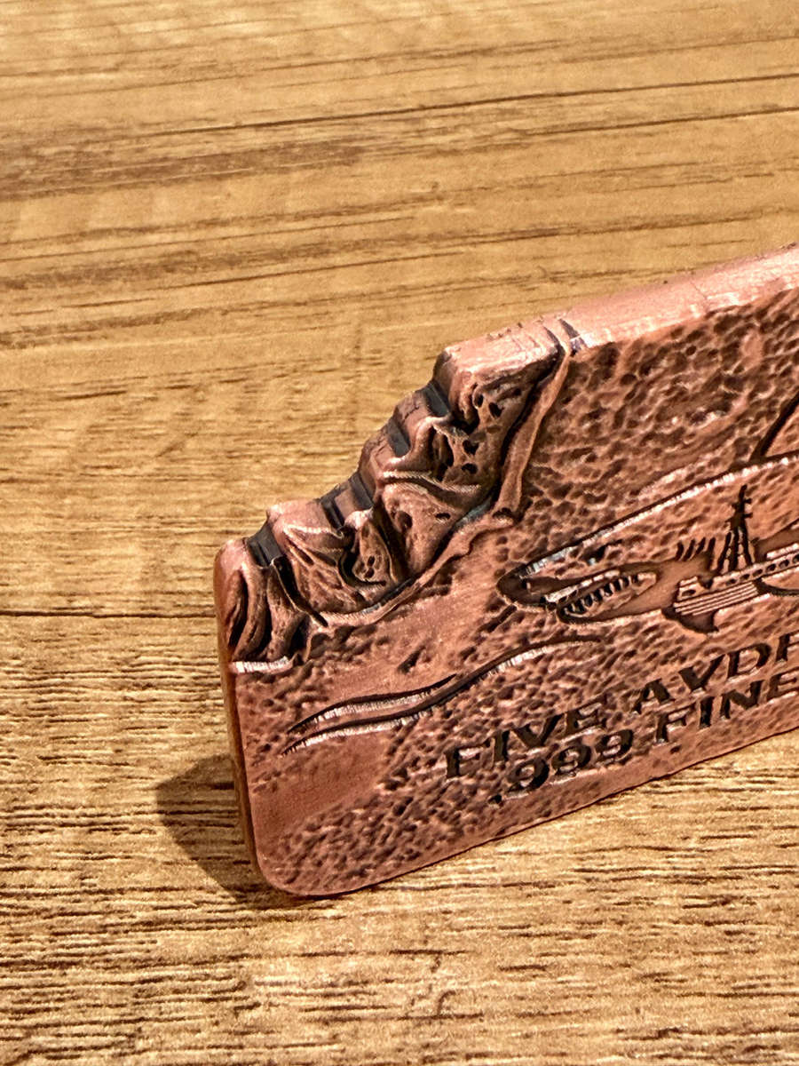 5oz Shark Bait Colorized Copper Bar