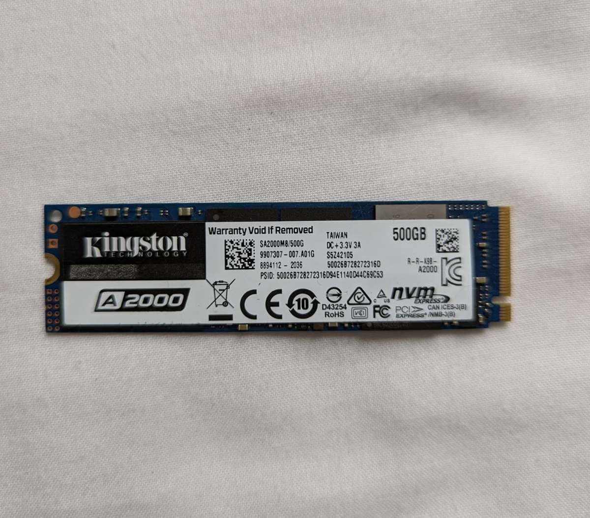 M.2 NVMe 500GB SSD Hard Drive