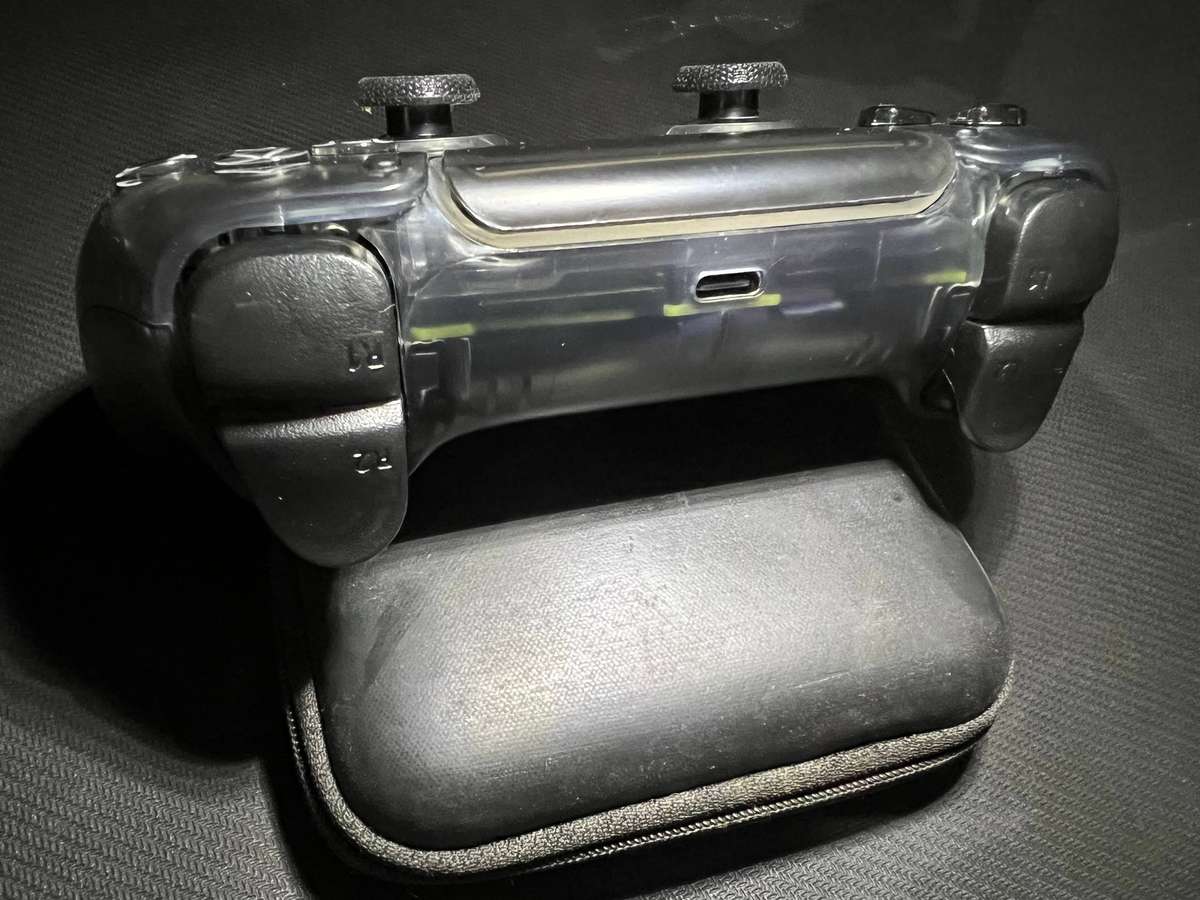 PS5 Dualsense Controller Translucent Black | Upgraded TRM Sticks (No Stick Drift)