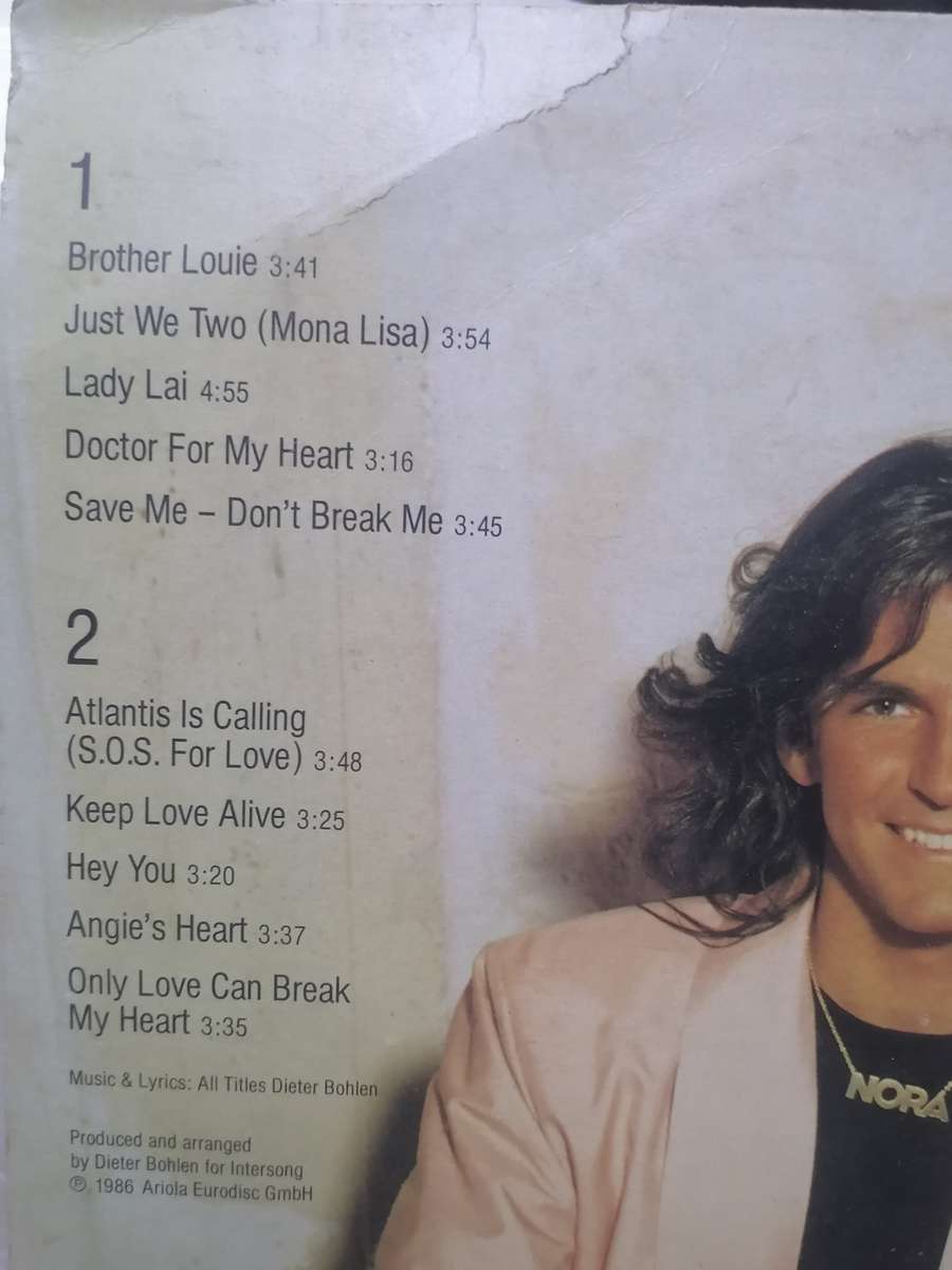 MODERN TALKING (READY FOR ROMANCE - THE 3rd ALBUM) - VINYL IN VERY GOOD COND. - SEE BELOW.