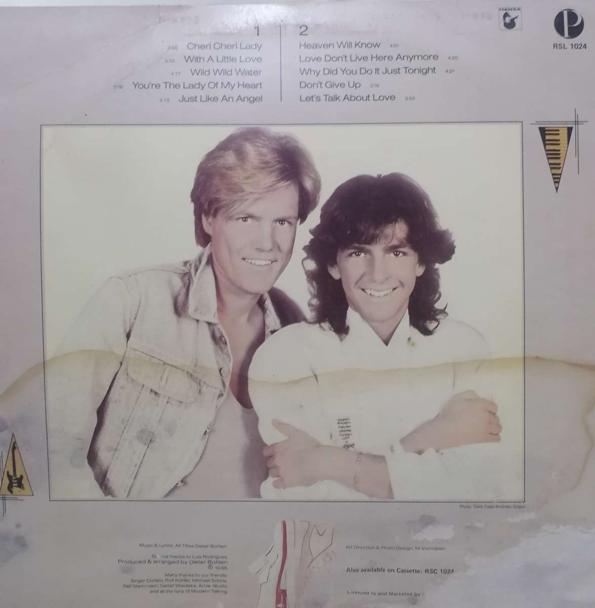 MODERN TALKING (LET'S TALK ABOUT LOVE - THE 2nd ALBUM) - VINYL IN VERY GOOD COND. - SEE BELOW.