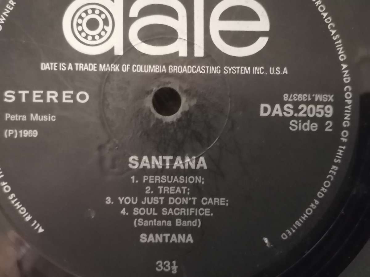 SANTANA - VINYL IN VERY GOOD COND. - SEE BELOW FOR INFO.