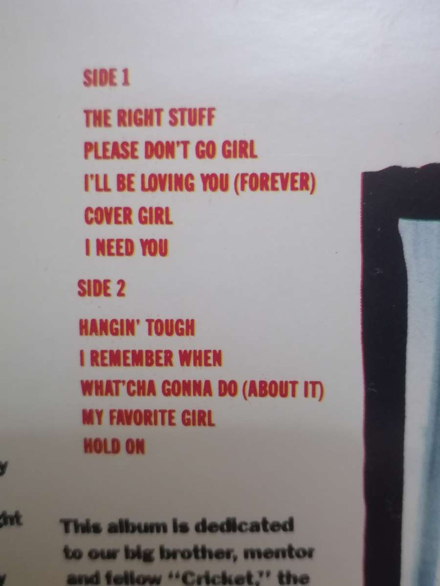 NEW KIDS ON THE BLOCK (HANGIN' OUT) - VINYL IN EXCELLENT COND. - SEE BELOW FOR INFO.