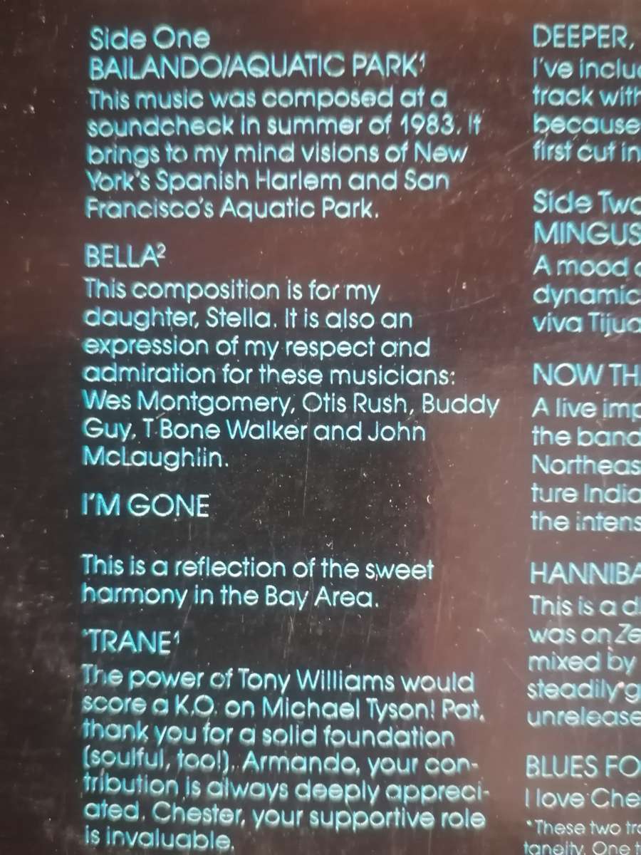 CARLOS SANTANA (BLUES FOR SALVADOR) - VINYL IN EXCELLENT COND. - SEE BELOW FOR INFO.