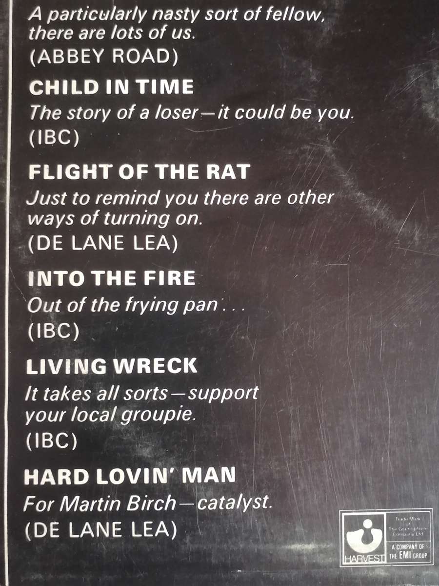 DEEP PURPLE IN ROCK - VINYL IN EXCELLENT COND. - SEE BELOW FOR INFO.