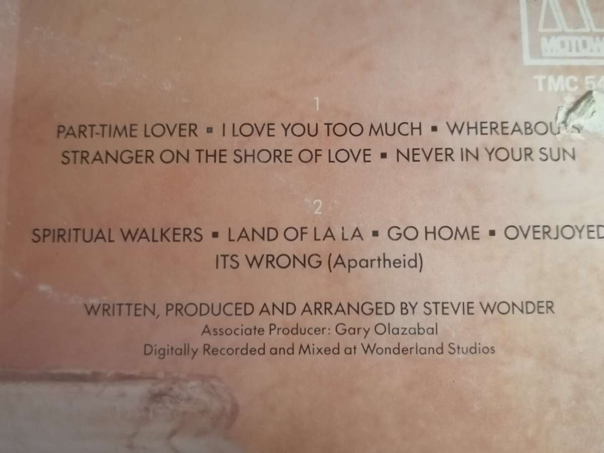 STEVIE WONDER - (IN SQUARE CIRCLE) - VINYL IN VERY GOOD COND. - SEE BELOW FOR INFO