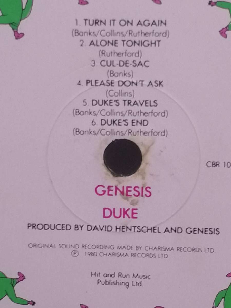 GENESIS (DUKE) - VINYL IN GOOD COND. - SEE BELOW FOR INFO.