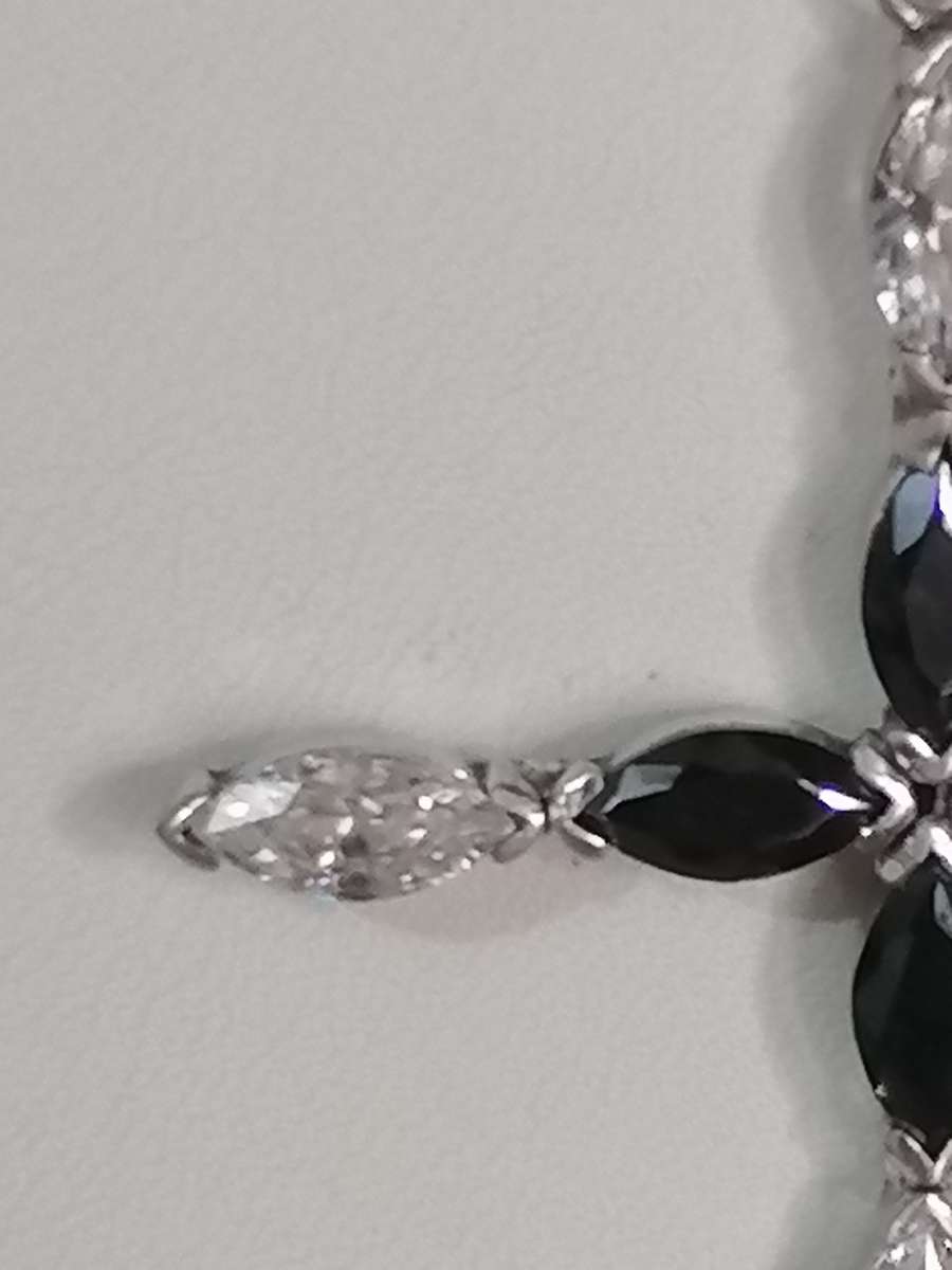 STUNNING HIGH QUALITY STERLIN SILVER LARGE STONE CROSS PENDANT - PLEASE READ BELOW FOR INFO.