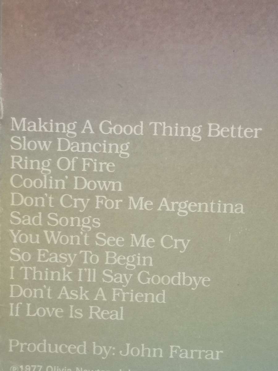 OLIVIA NEWTON-JOHN (MAKING A GOOD THING BETTER) - VINYL IN EXCELLENT COND. - SEE BELOW FOR INFO.