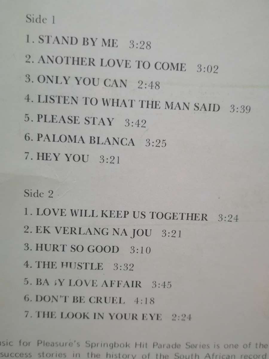 The best of Springbok Hit Parade 23,  vinyl in very good condition.