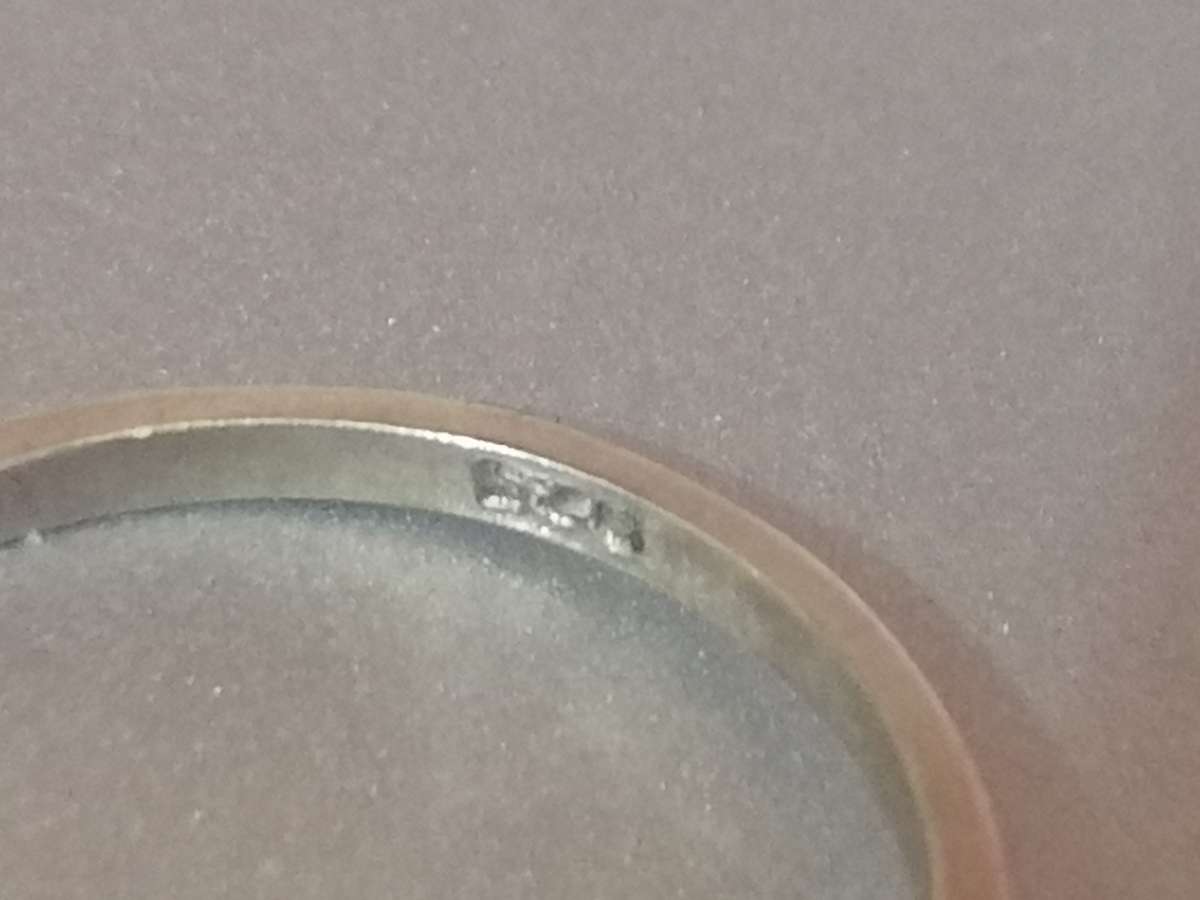 Beautiful Sterling Silver pink stone dress ring, size P