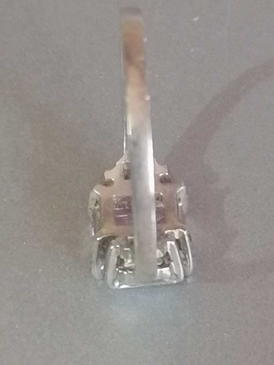 Beautiful Sterling Silver pink stone dress ring, size P