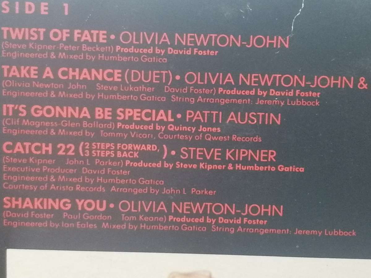John Travolta & Olivia Newton-John, Two of a Kind, vinyl in excellent condition.
