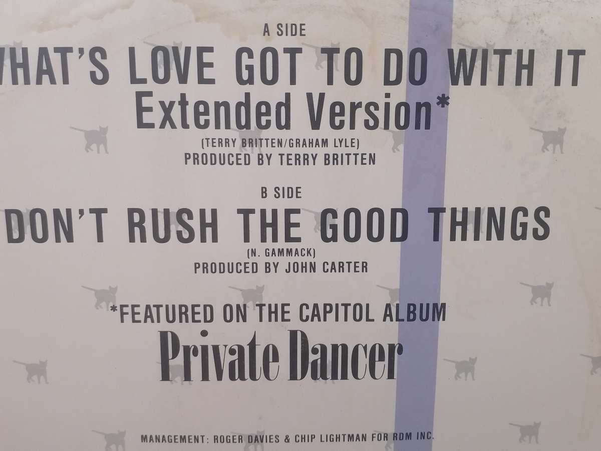 Tina Turner, What's Love got to do with it, Extended Version, vinyl in very good condition.