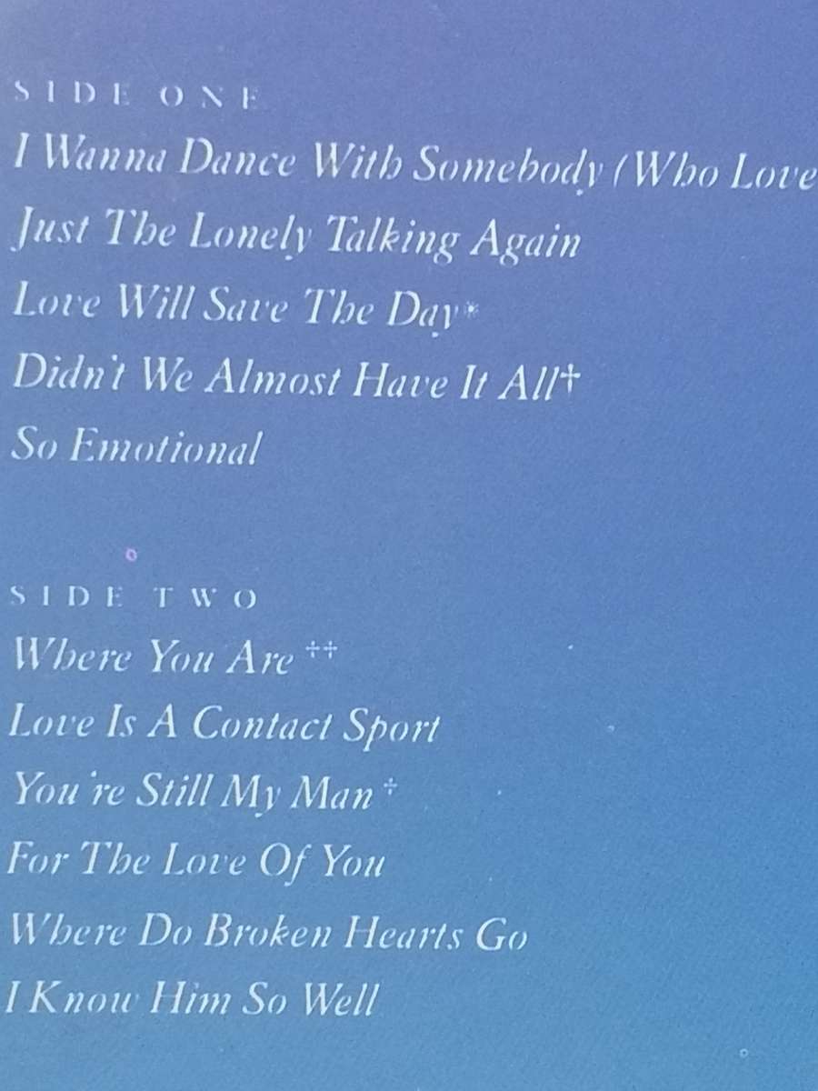 Whitney Houston, vinyl in very good condition.