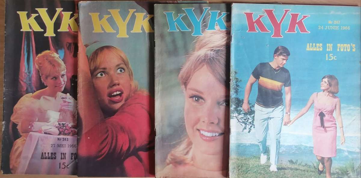 Scarce, 4x early 1966 KYK photo magazines, Nr. 243,244,246 & 247, good condition.