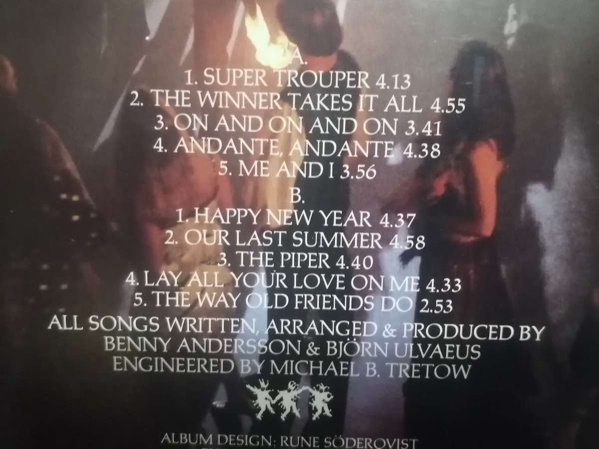 ABBA 'Super Trouper', vinyl in very good condition.