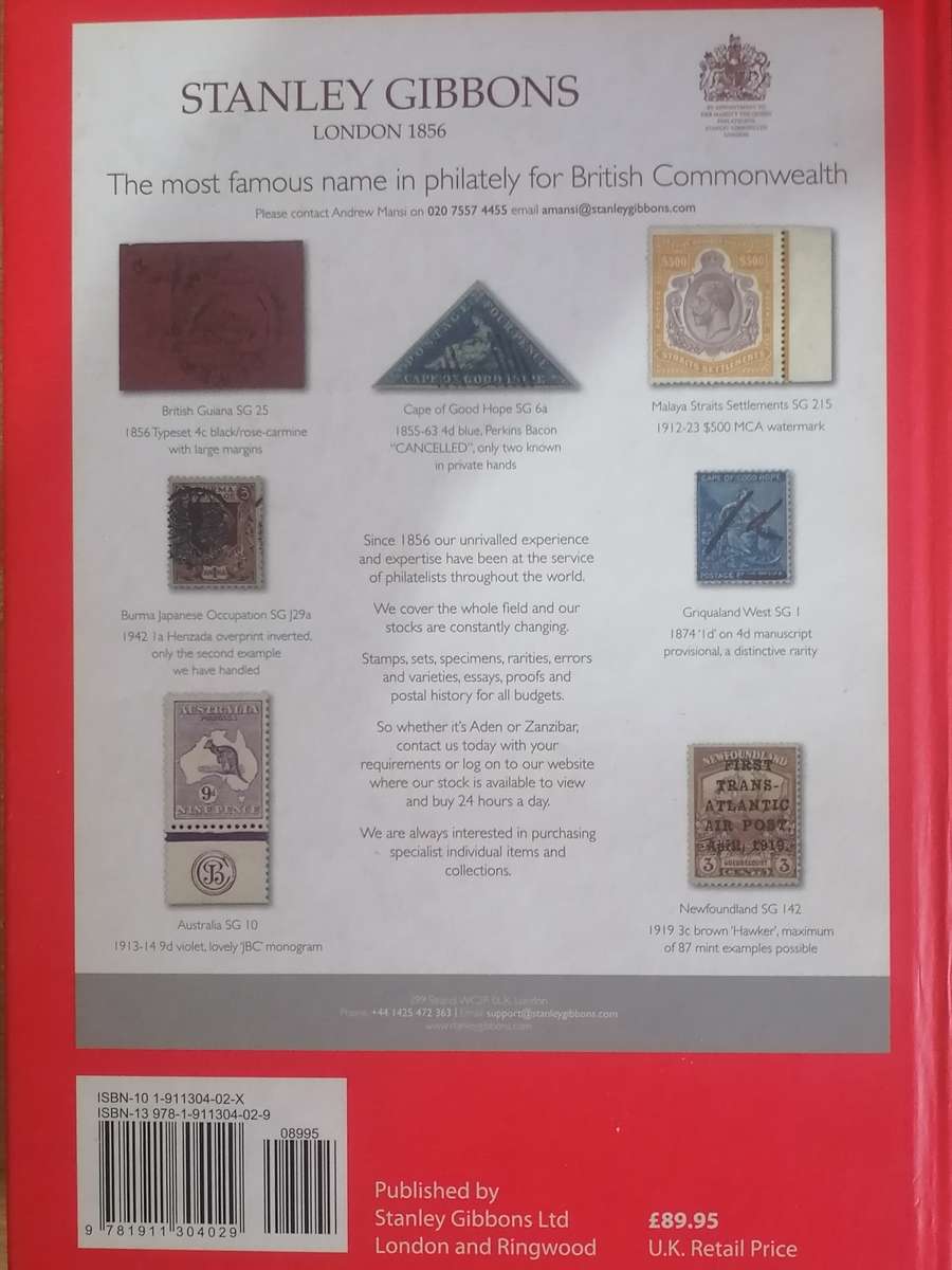 2018 Commonwealth & British Empire stamps 1840-1970(Stanley Gibbons Stamp Catalogue).