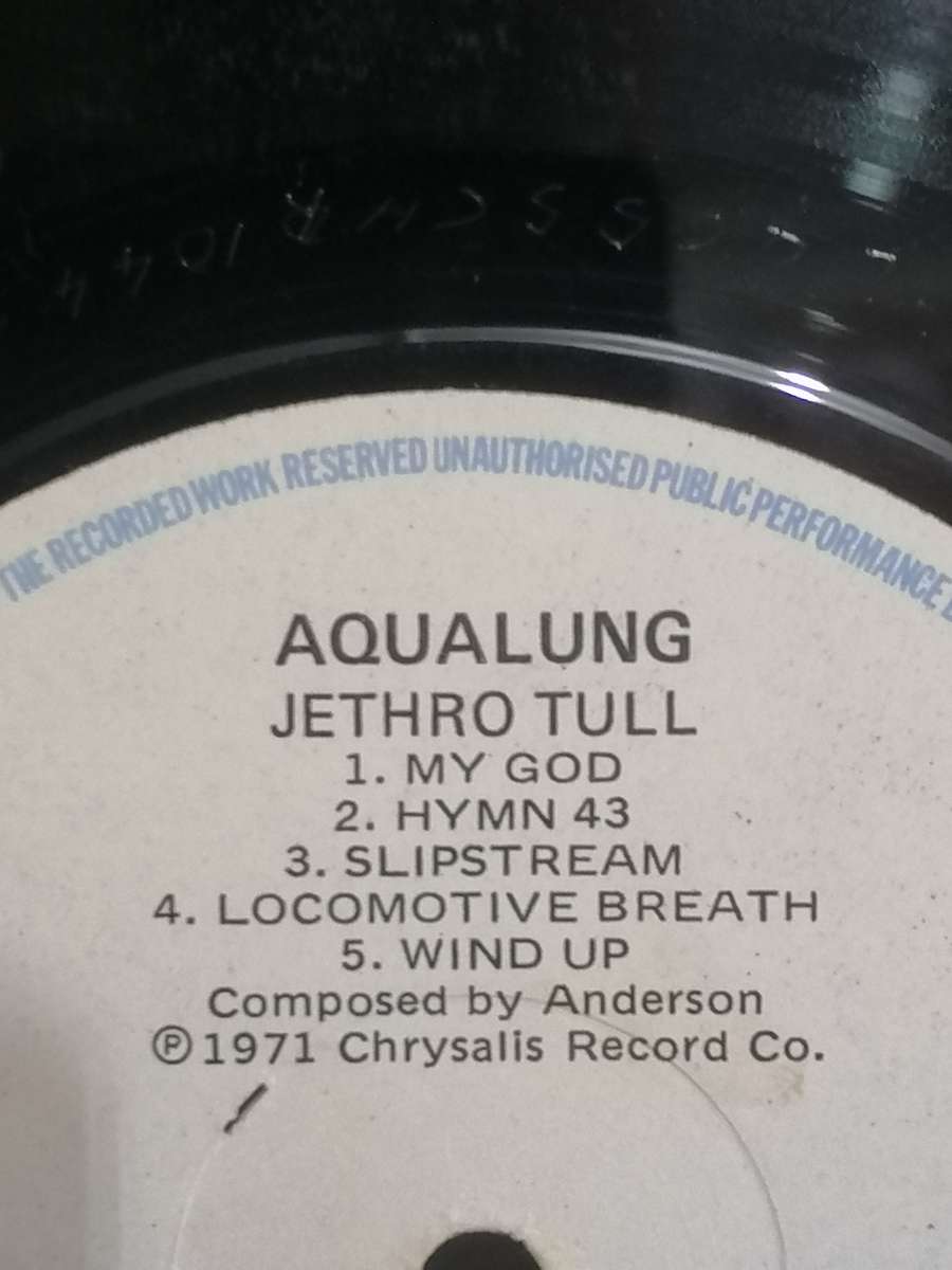 Jethro Tull, Aqualung, vinyl in excellent condition.