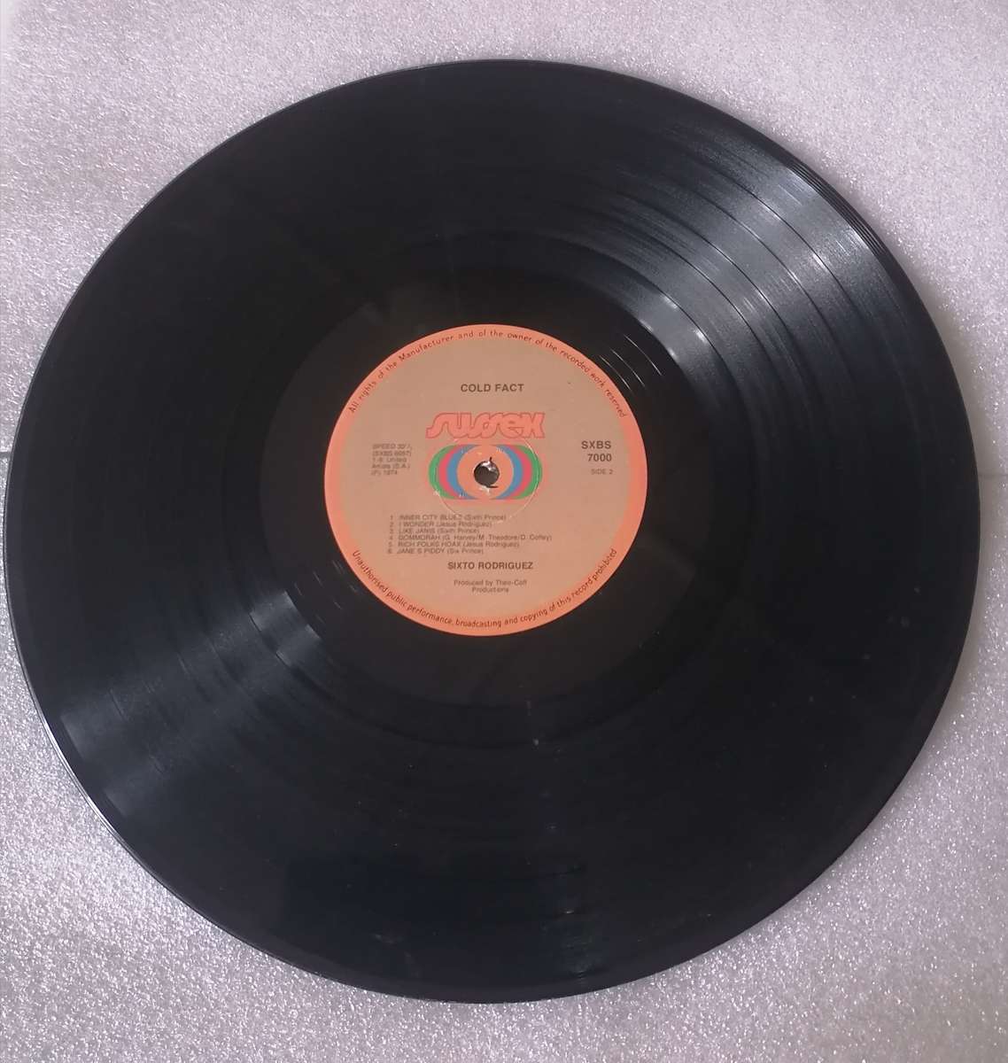 Sixto Rodriguez, Cold Fact, vinyl in very good condition.