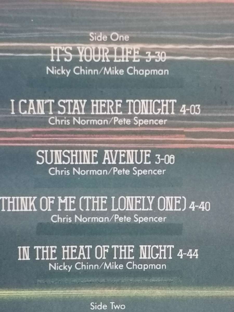 Smokie, bright lights & back alleys, vinyl.