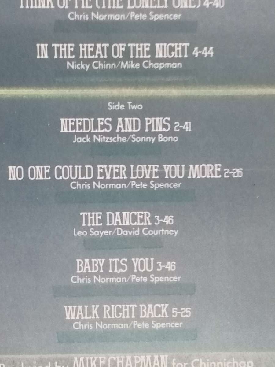 Smokie, bright lights & back alleys, vinyl.