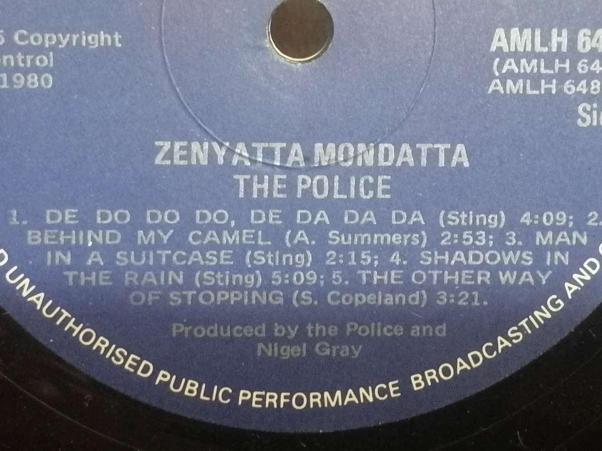 The Police, Zenyatta Mondatta, vinyl.