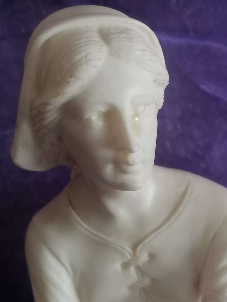 Vintage & original 26 cm high Joan of Arc statue by Le Ron.