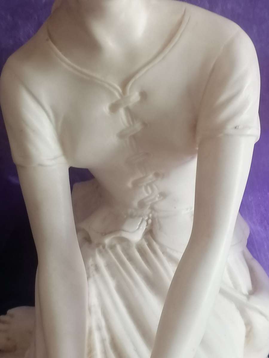 Vintage & original 26 cm high Joan of Arc statue by Le Ron.