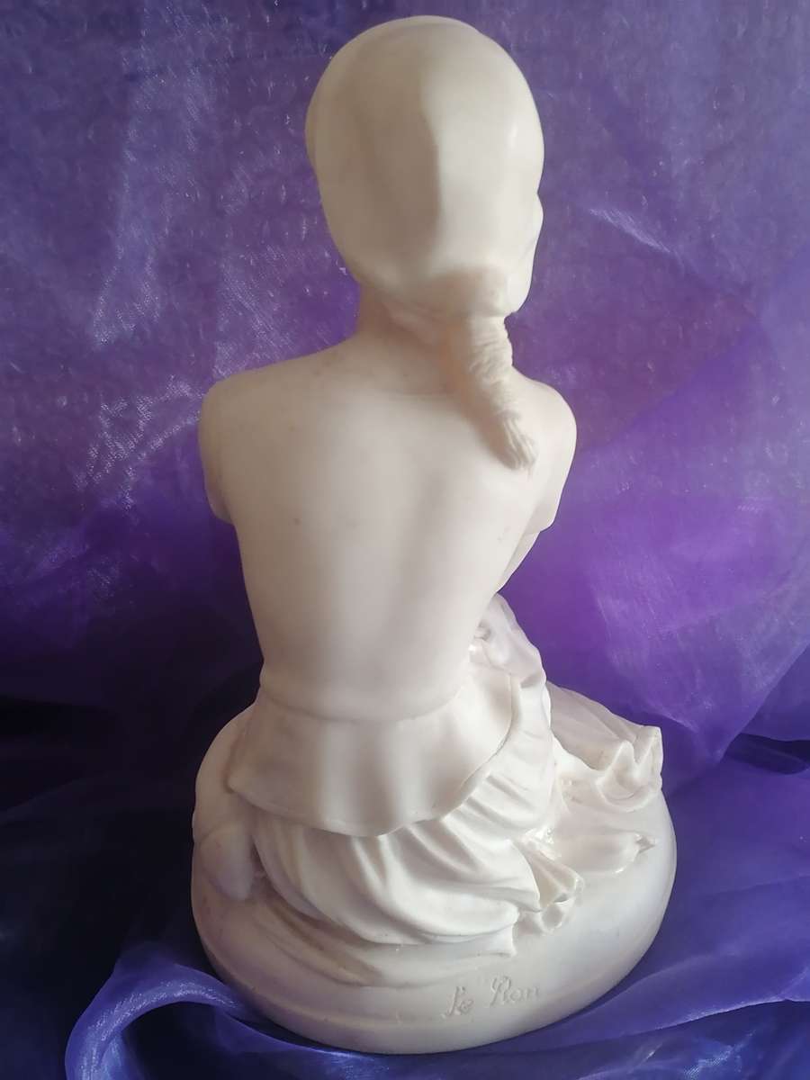 Vintage & original 26 cm high Joan of Arc statue by Le Ron.