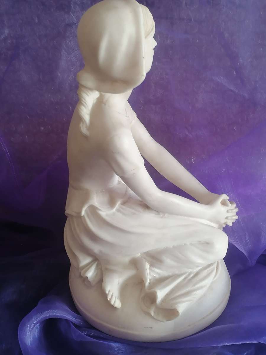 Vintage & original 26 cm high Joan of Arc statue by Le Ron.