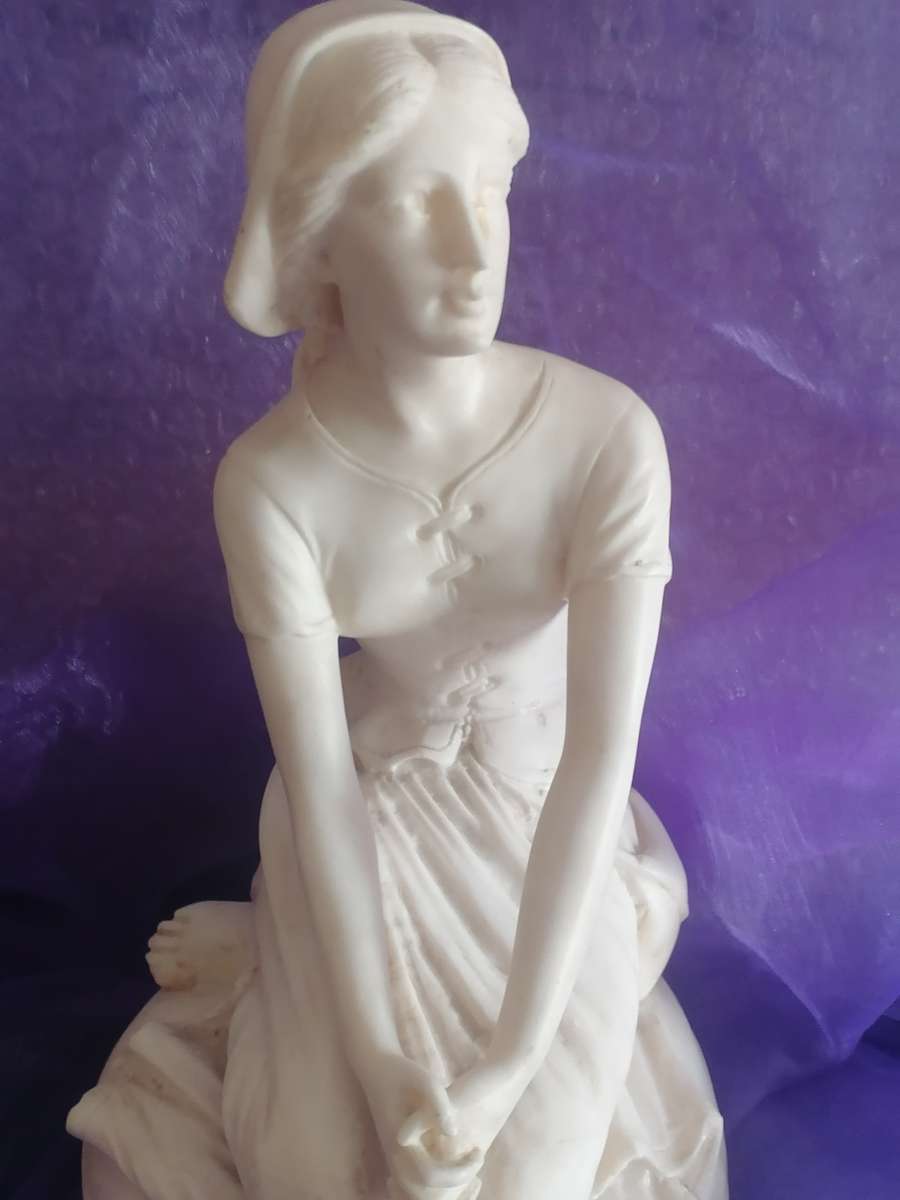 Vintage & original 26 cm high Joan of Arc statue by Le Ron.