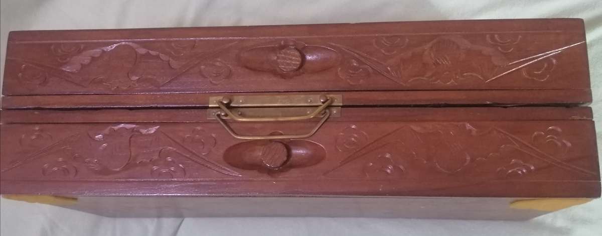 Vintage oriental exquisitely hand carved chess set.