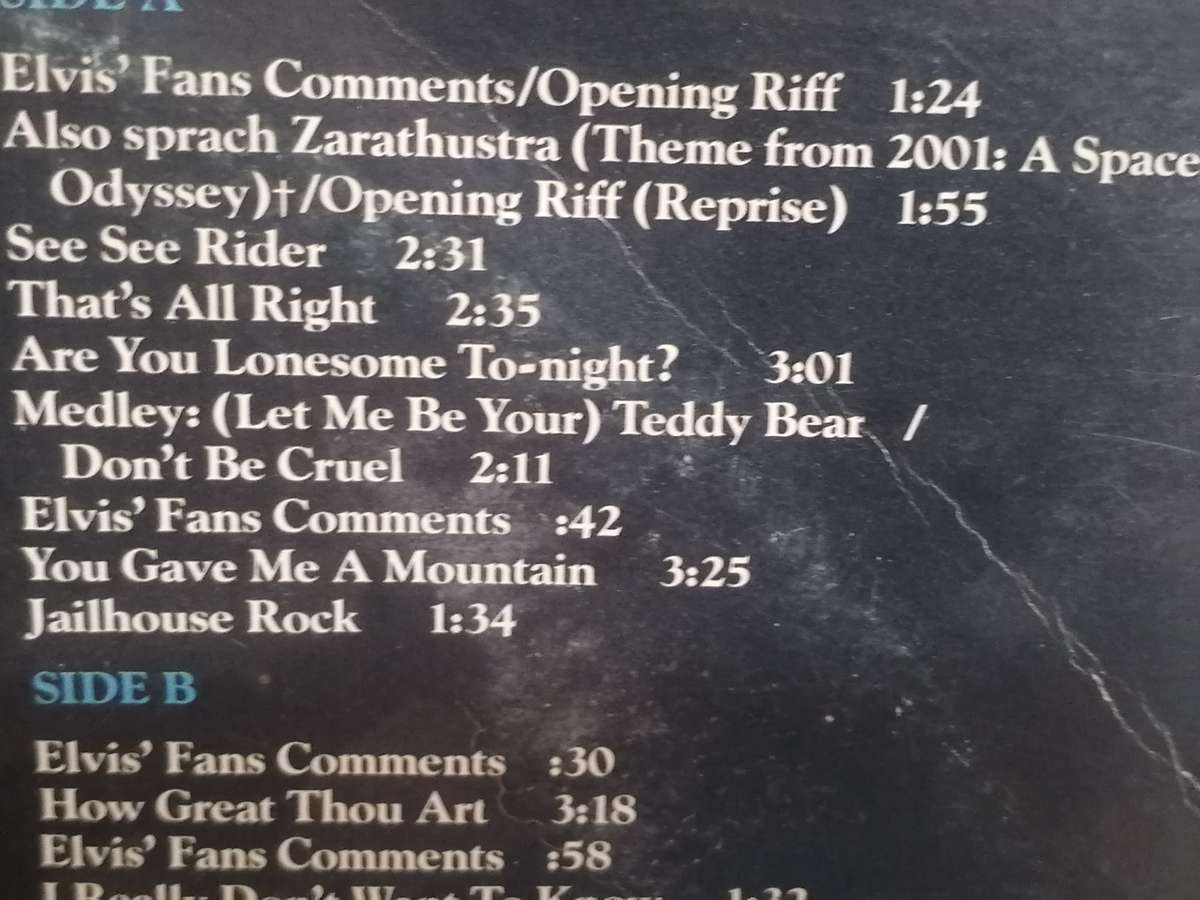 Elvis Presley in concert on tour June 1977, double album, vinyl's