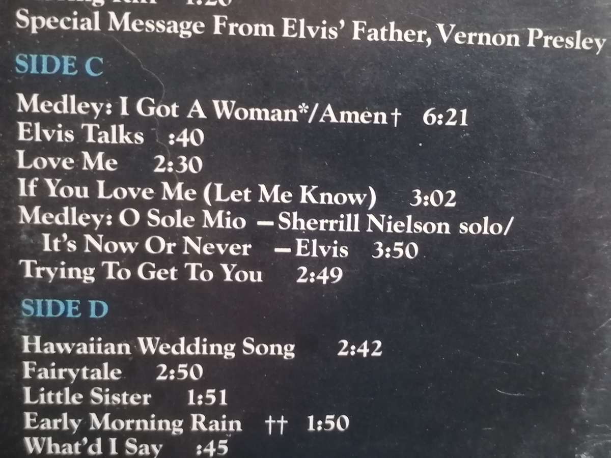 Elvis Presley in concert on tour June 1977, double album, vinyl's