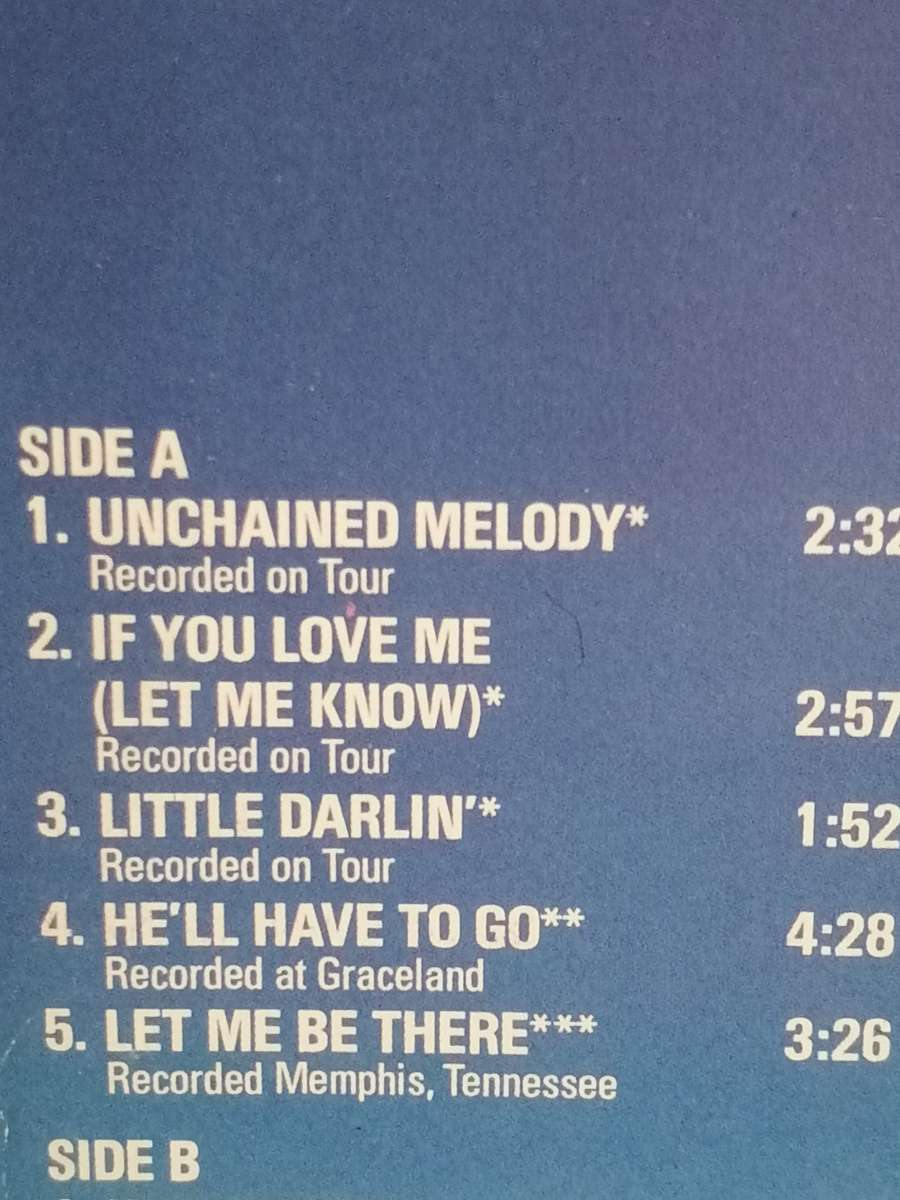 Elvis Presley, Moody Blue, vinyl.