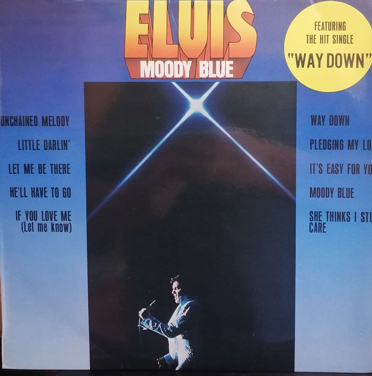 Elvis Presley, Moody Blue, vinyl.