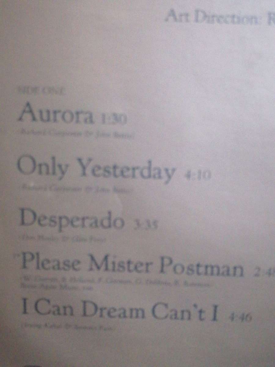 The Carpenters, Horizon, vinyl.