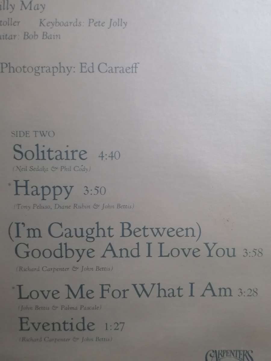 The Carpenters, Horizon, vinyl.