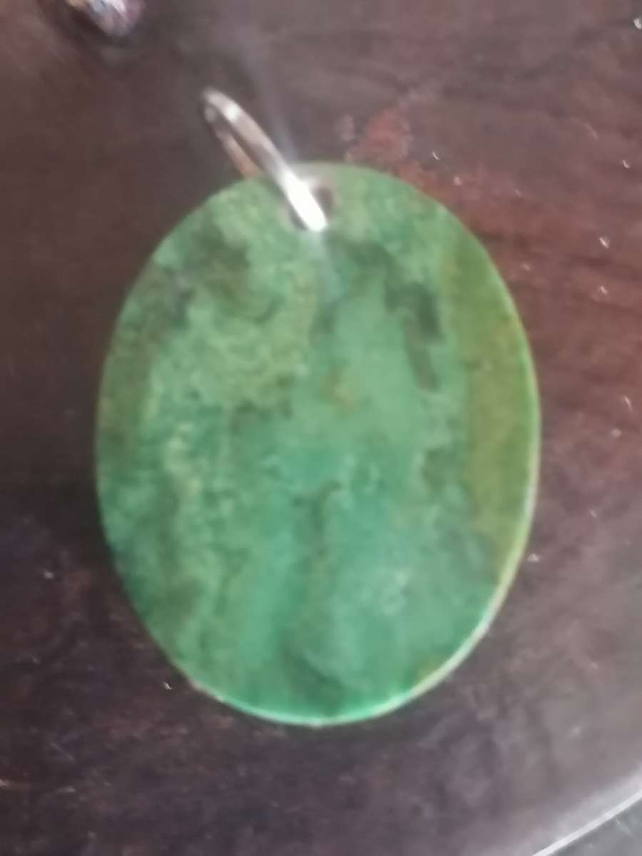 Rare & vinitage Baberton Verdite (Jade) hand carved Buck (835 Silver ring).