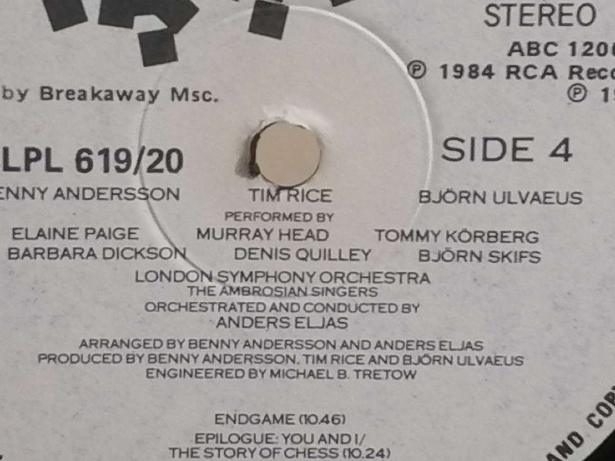 Chess, Double album, vinyl's.