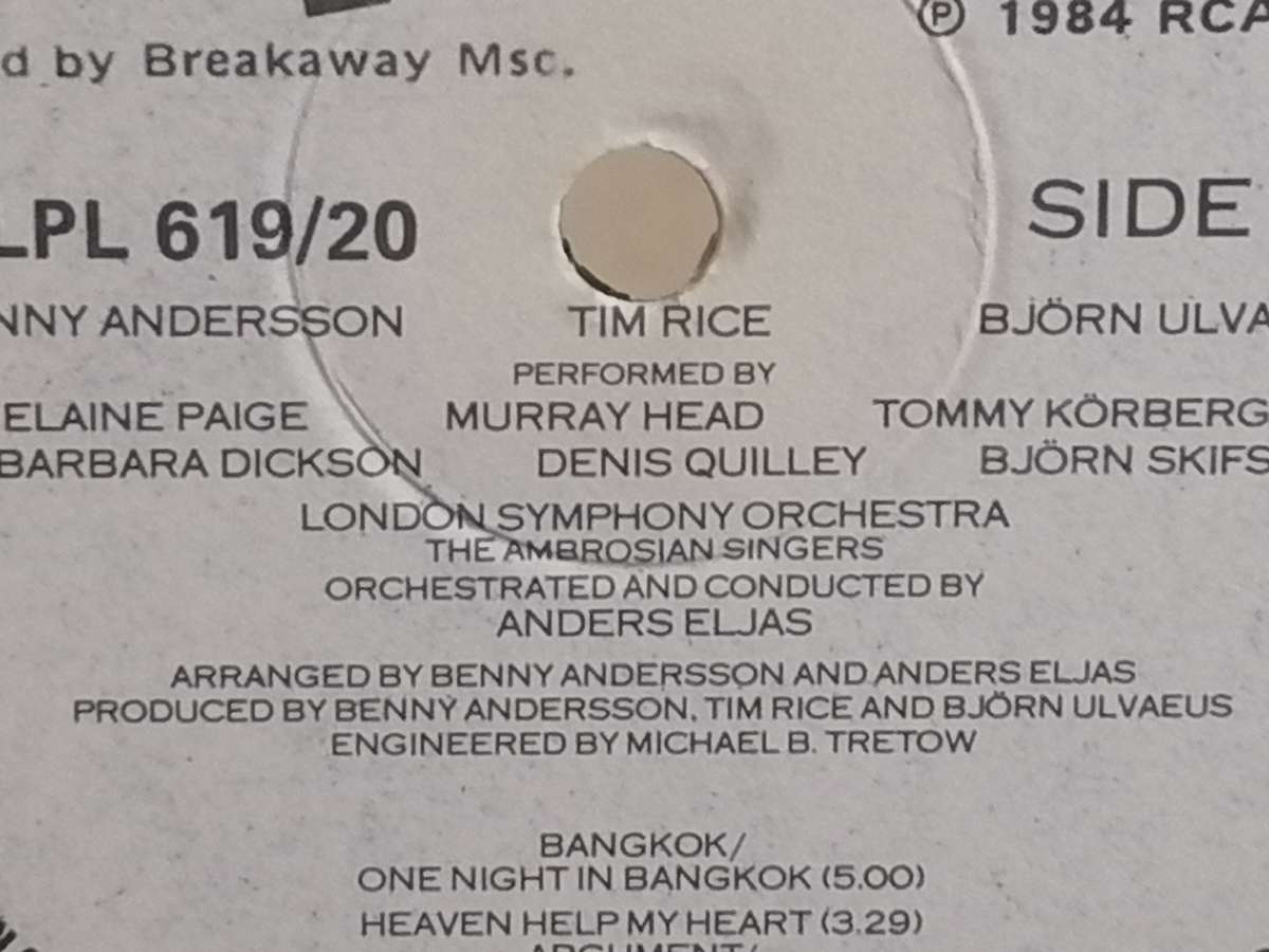 Chess, Double album, vinyl's.