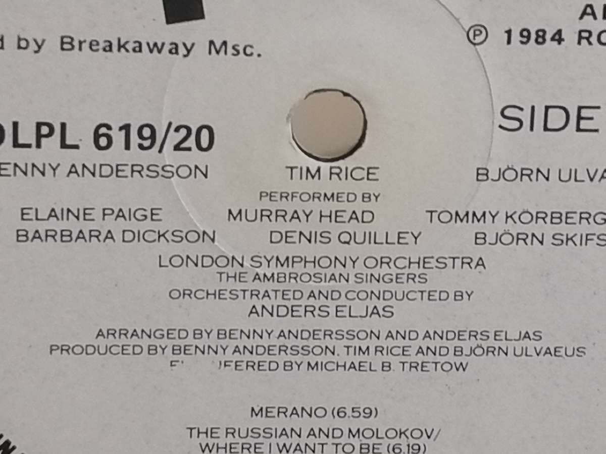 Chess, Double album, vinyl's.