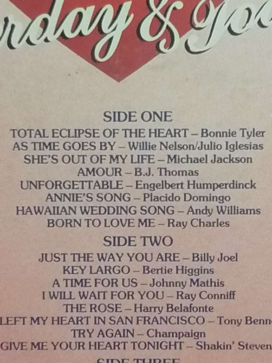 Golden Love songs, Yesterday and today Double album, Pink vinyl's.