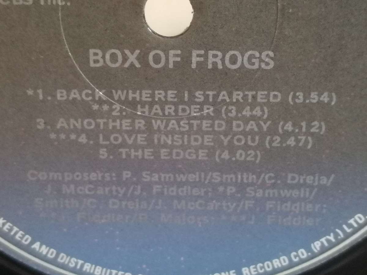 Box of Frogs, vinyl.