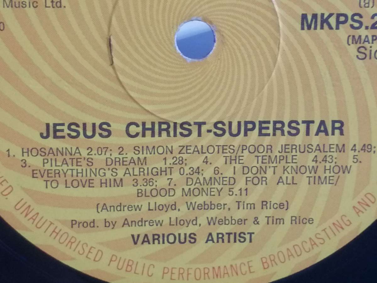 Jesus Christ Super Star, double album, vinyl's very good & cover fair.
