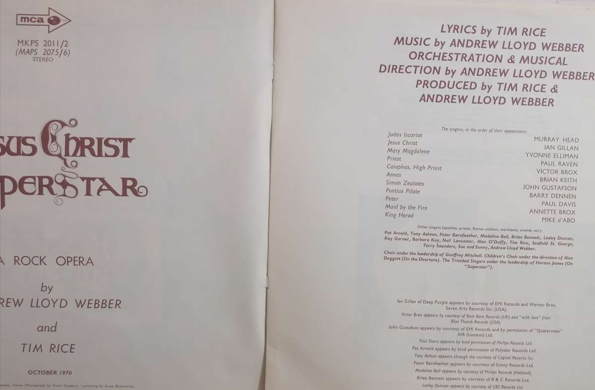 Jesus Christ Super Star, double album, vinyl's very good & cover fair.