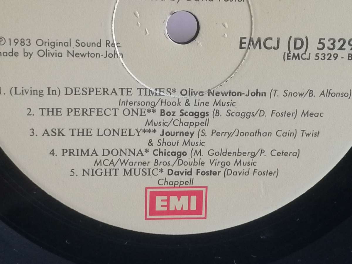 John Travolta & Olivia Newton-John, Two of a Kind, vinyl exellent.